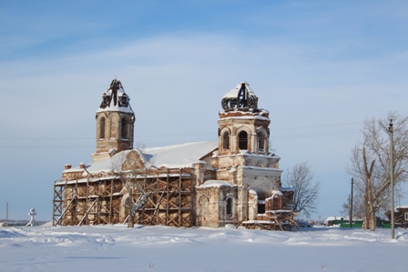 Зимний день 2013 - Храм в честь Живоначальной Троицы, село Кособродка